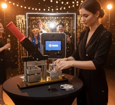 fotomagnesy ujecie pokazujące produkcję, impreza